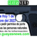 Desde hoy 1 de octubre del 2023, estará listo el sistema para recibir las solicitudes de porte de armas