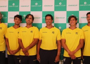 Equipo Copa Davis de Ecuador que jugará ante Egipto, en el Cairo, este viernes 2 y 3 de febrero. FOTO / FET